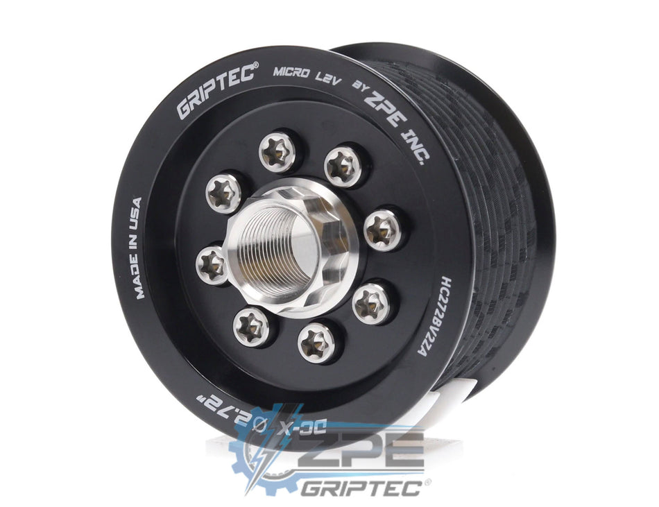 2.72" 10 Rib ZPE GripTec® 2pc HellCat L2V Black Pulley & Hub Kit