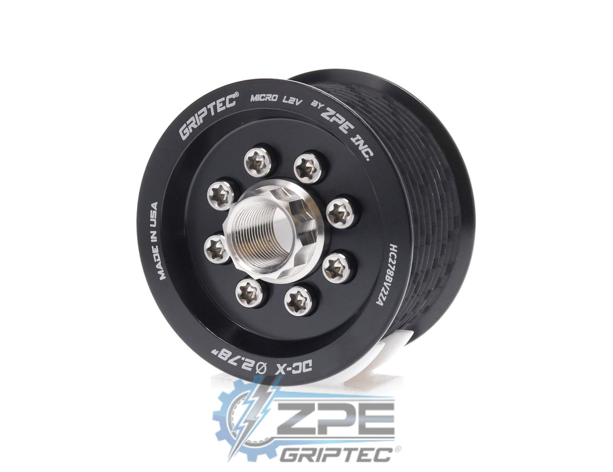 2.78" 10 Rib ZPE GripTec® 2pc HellCat L2V Black Pulley & Hub Kit
