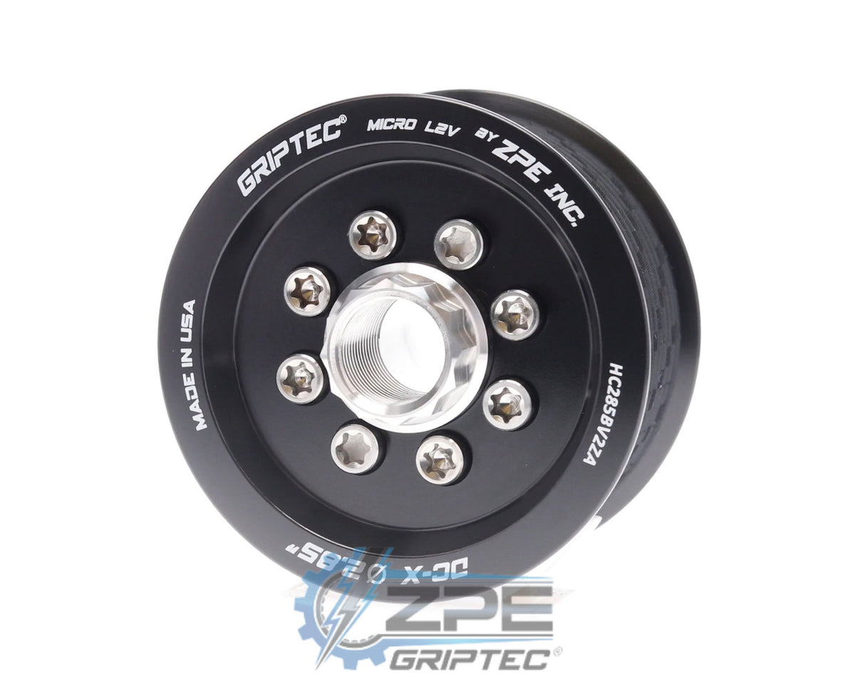 2.85" 10 Rib ZPE GripTec® 2pc HellCat L2V Black Pulley & Hub Kit