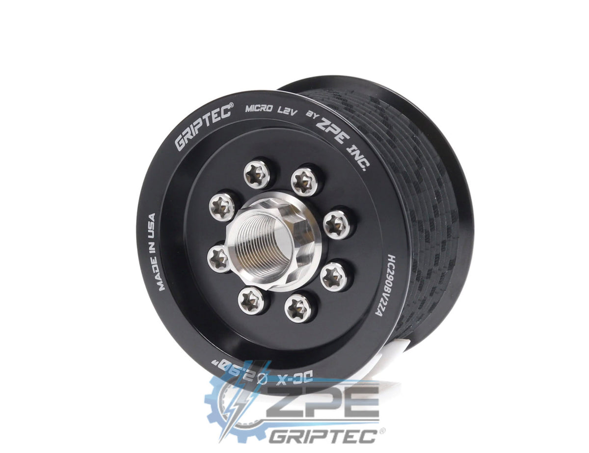 2.90" 10 Rib ZPE GripTec® 2pc HellCat L2V Black Pulley & Hub Kit