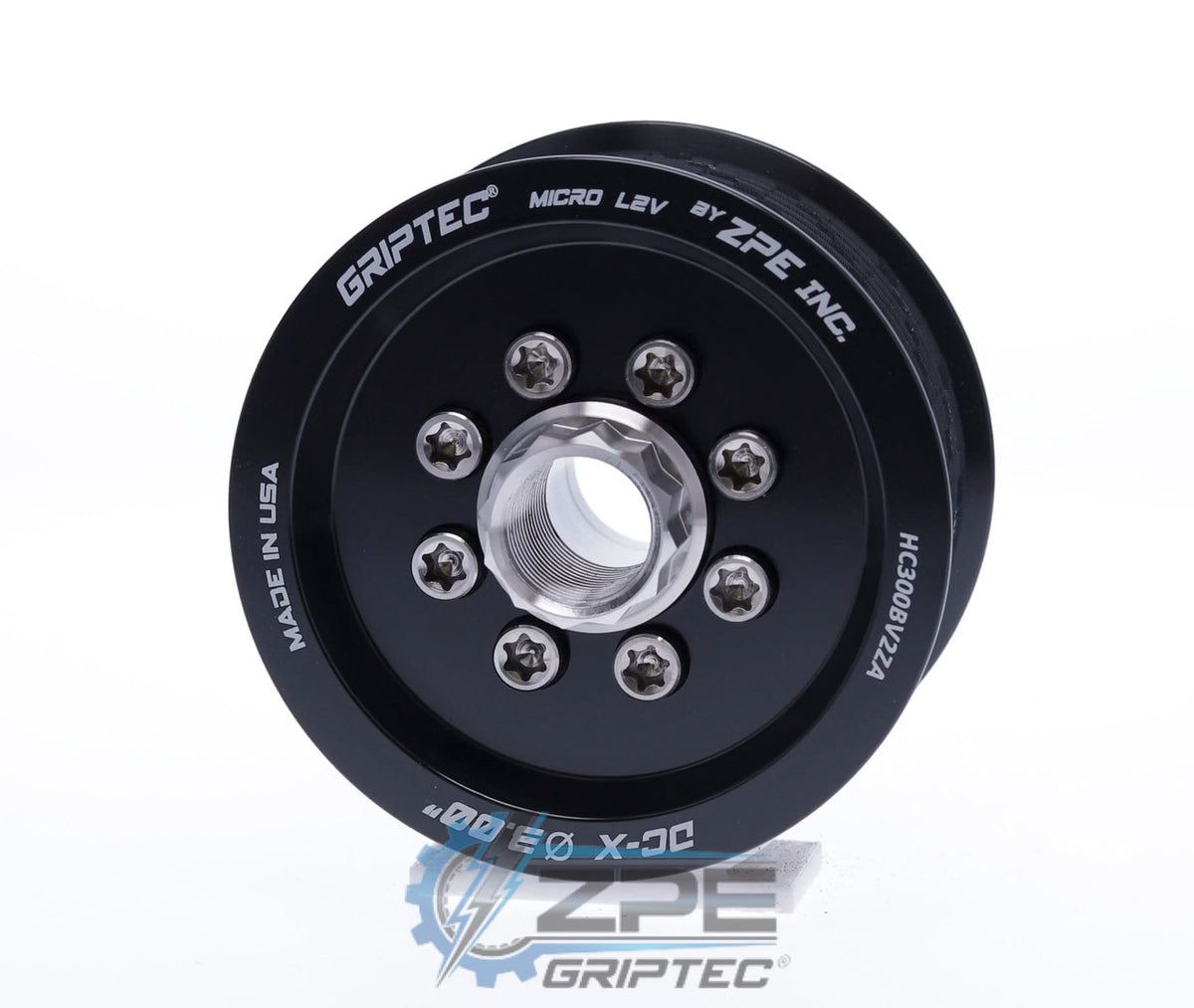 3.00" 10 Rib ZPE GripTec® 2pc HellCat L2V Black Pulley & Hub Kit