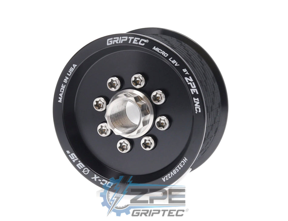 3.15" 10 Rib ZPE GripTec® 2pc HellCat L2V Black Pulley & Hub Kit