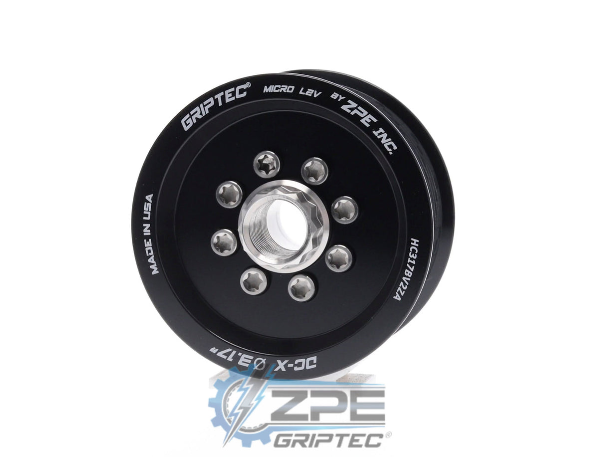 3.17" 10 Rib ZPE GripTec® 2pc HellCat L2V Black Pulley & Hub Kit