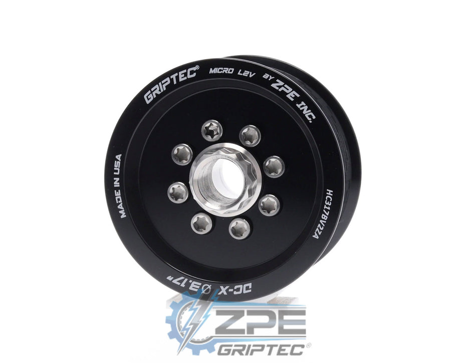 3.17" 10 Rib ZPE GripTec® 2pc HellCat L2V Black Pulley & Hub Kit