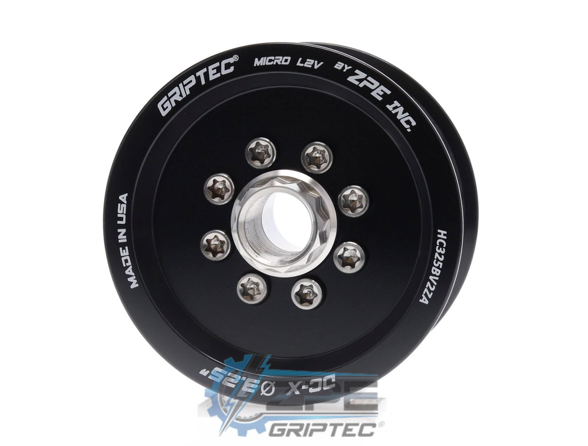 3.25" 10 Rib ZPE GripTec® 2pc HellCat L2V Black Pulley & Hub Kit