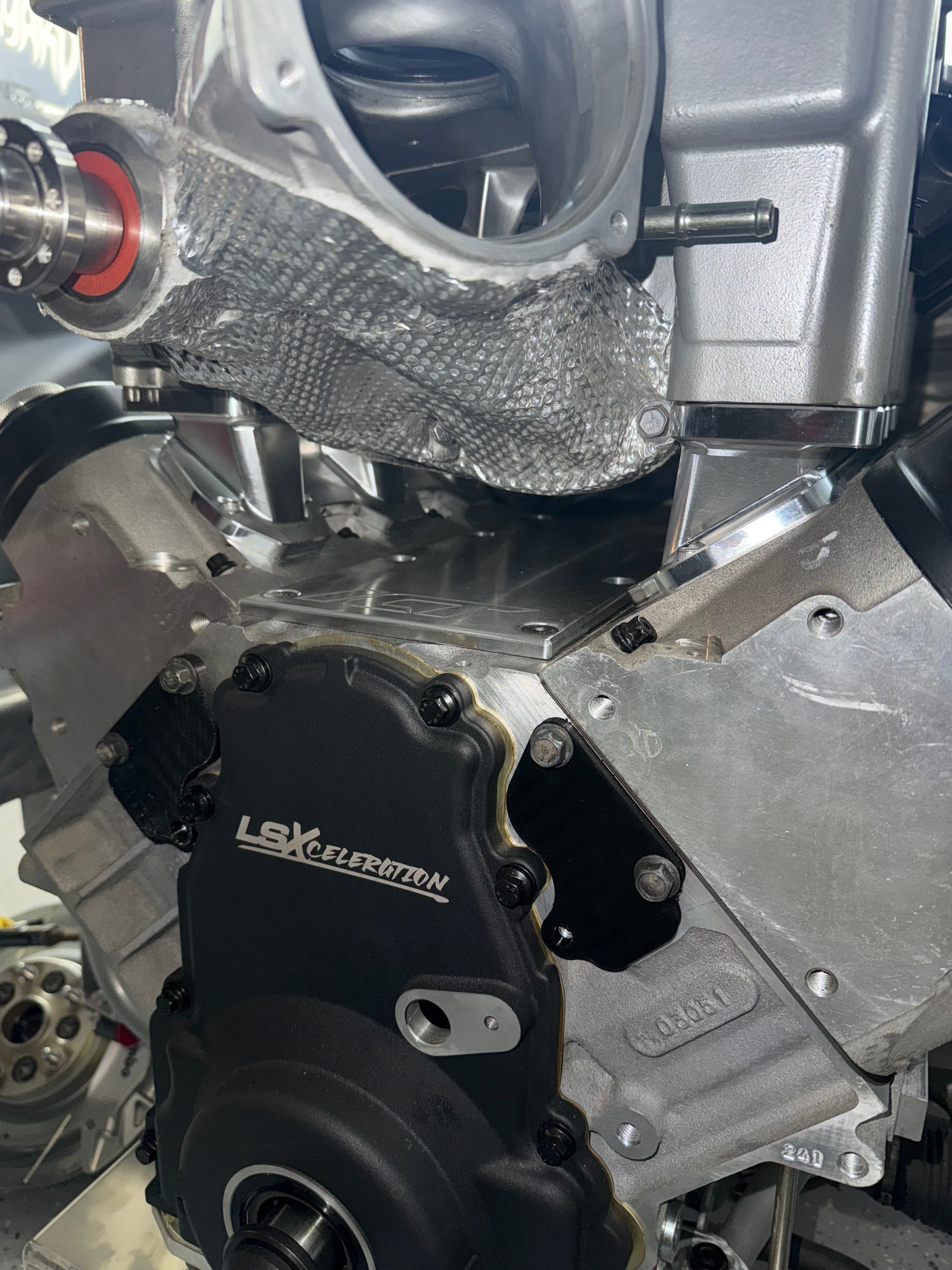 Billet Aluminum Adapters for Hellcat Supercharger to LS Rectangular Port Engines