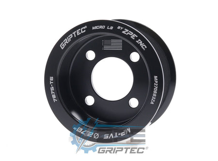 2.70" 10 Rib ZPE GripTec® 2pc Magnuson TVS L3 Black Pulley Only