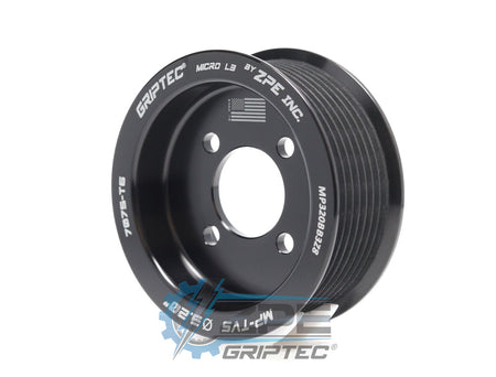 3.20" 8 Rib ZPE GripTec® 2pc Magnuson TVS L3 Black Pulley Only