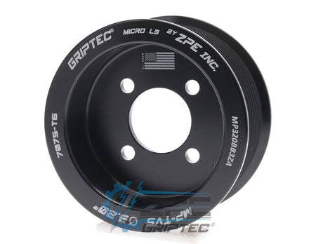 3.20" 10 Rib ZPE GripTec® 2pc Magnuson TVS L3 Black Pulley Only
