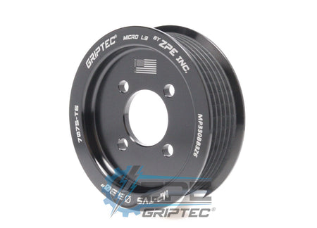 3.30" 6 Rib ZPE GripTec® 2pc Magnuson TVS L3 Black Pulley Only