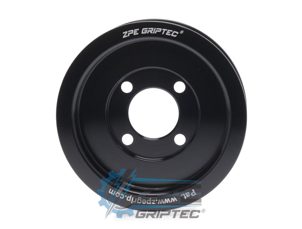3.80" 6 Rib ZPE GripTec® 2pc Magnuson TVS L3 Black Pulley Only