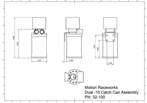 Motion Raceworks Top Loader Billet Catch Can Kit