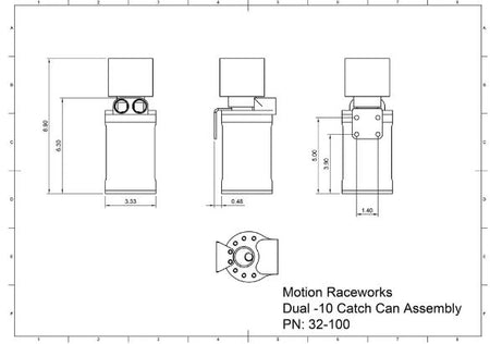 Motion Raceworks Top Loader Billet Catch Can Kit 7