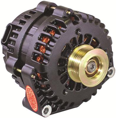 Powermaster High-Amp Alternator - 220AMP - 2 Pin - Black Powder Coated