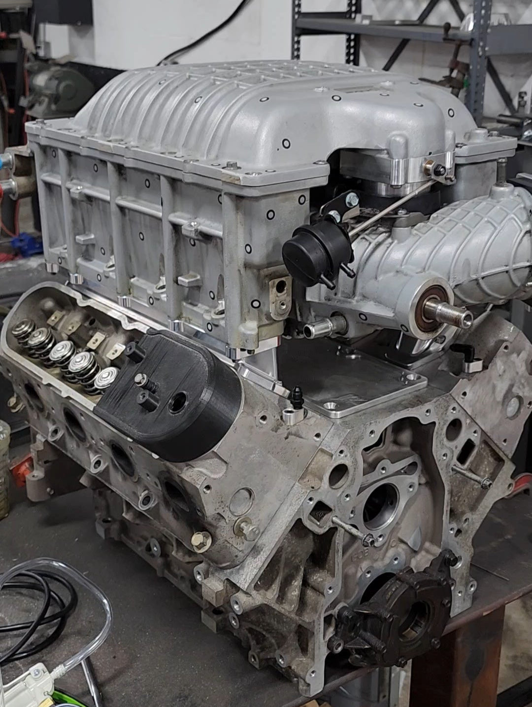 Billet Aluminum Adapters for Hellcat Supercharger to LS Rectangular Port Engines