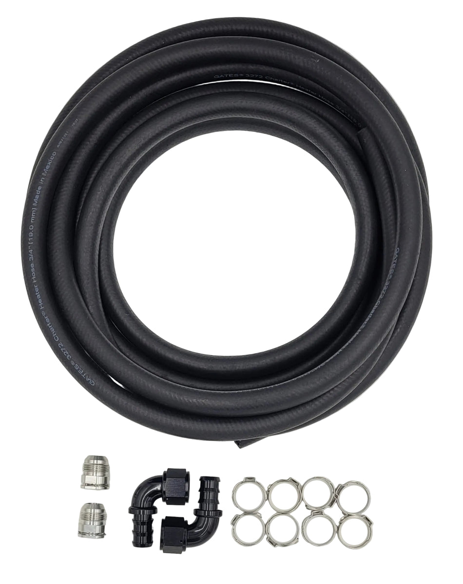 ZL1 Front Lid Coolant Hose Kit - 3/4" 12AN Rubber Hose