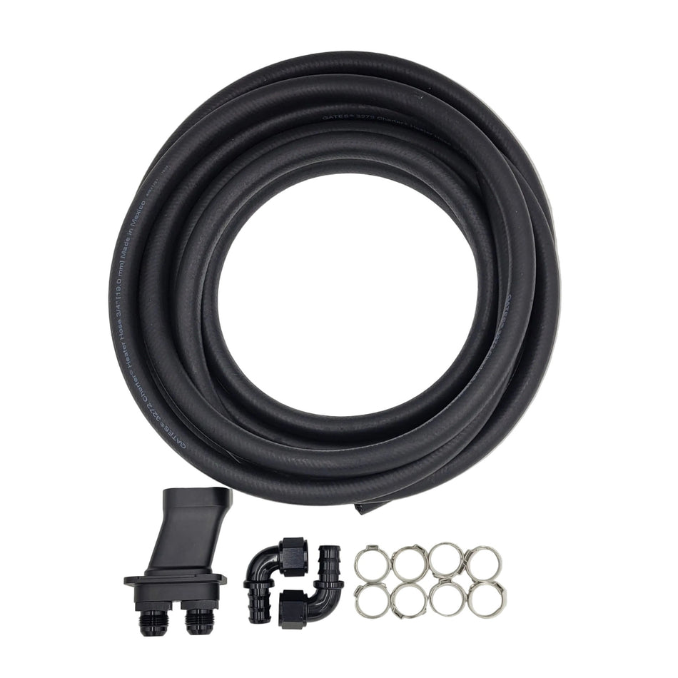 ZL1 Front Lid Coolant Hose Kit - 3/4" Rubber Hose & 12AN ZL1 Manifold