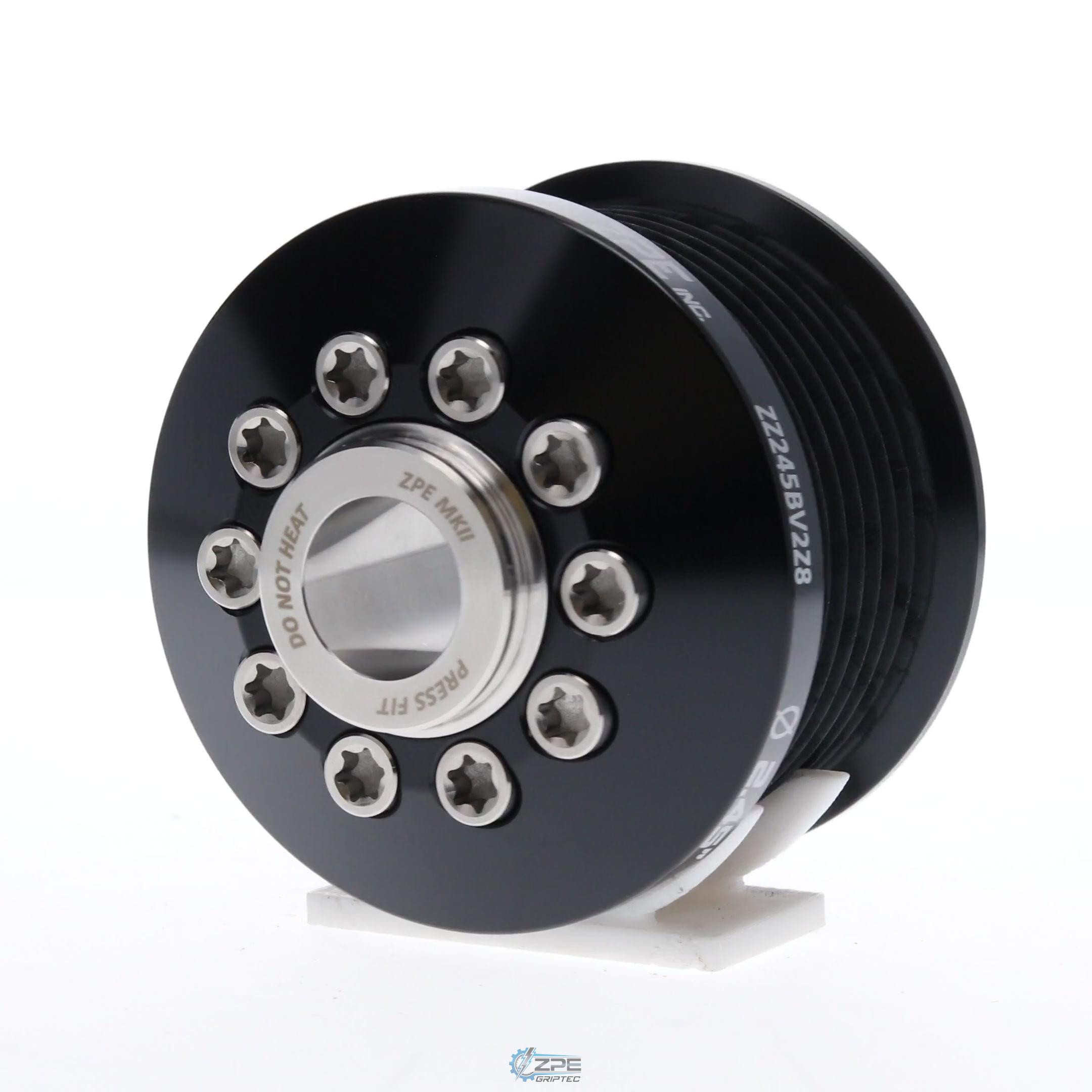 2.45" 8 Rib ZPE GripTec® 2pc MKII LSA L2V Black Pulley & Hub Kit