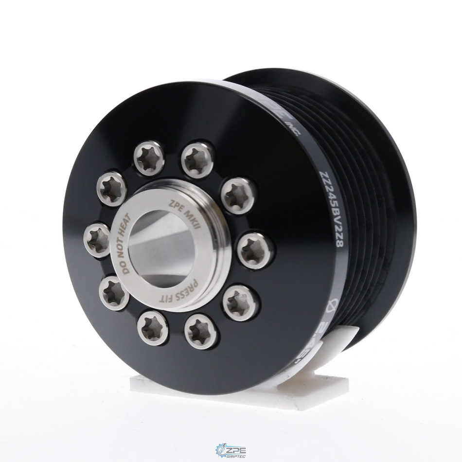 2.45" 8 Rib ZPE GripTec® 2pc MKII LSA L2V Black Pulley & Hub Kit