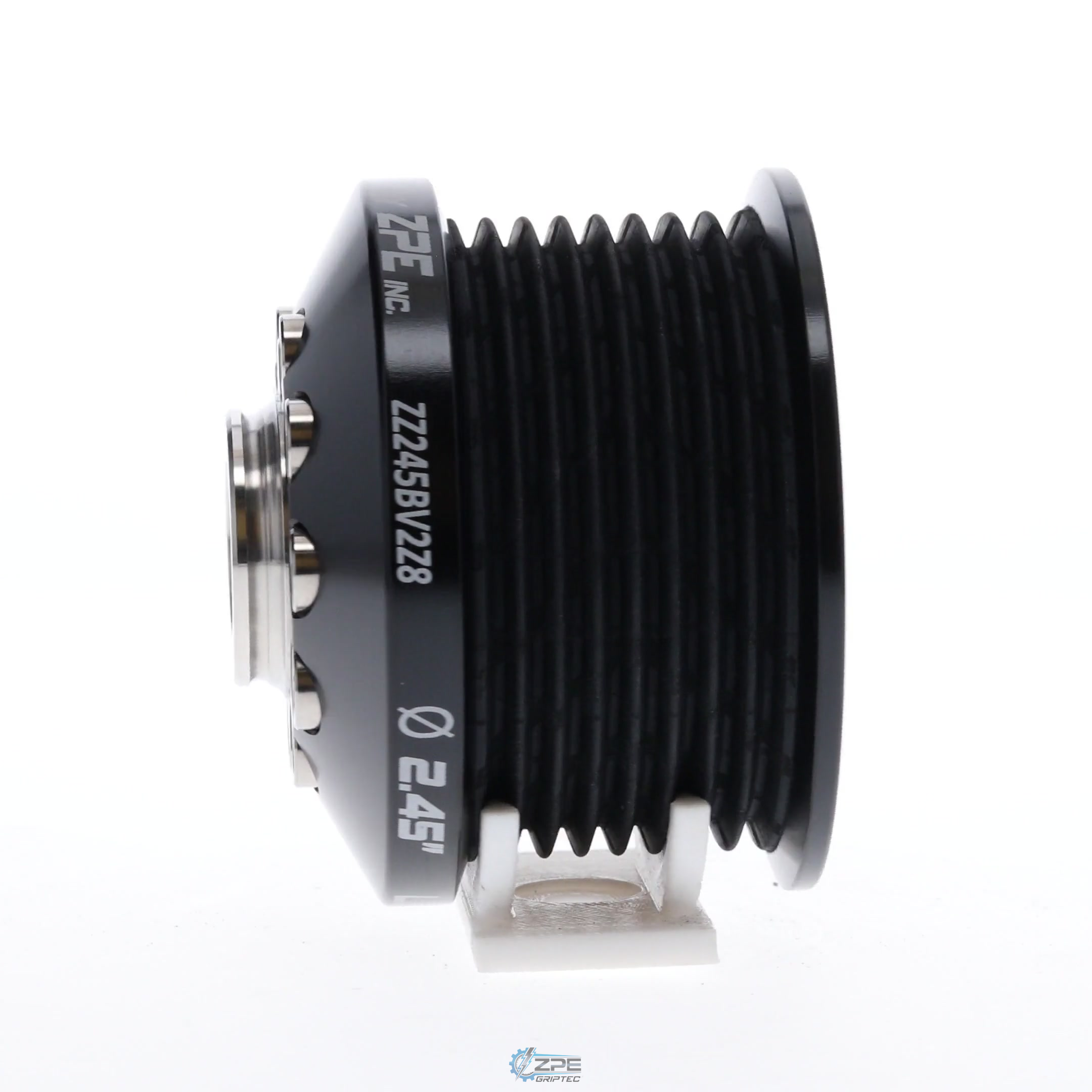 2.45" 8 Rib ZPE GripTec® 2pc MKII LSA L2V Black Pulley & Hub Kit