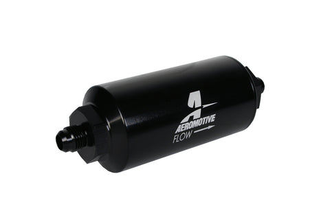 10 Micron Black Fuel Filter with Male AN-06 Ports & Cellulose Element