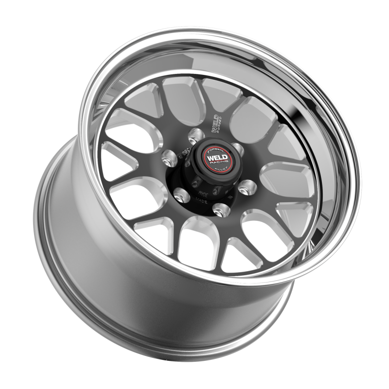 Weld S77 HD 17x9.5 / 6x139.7 / 5.7 BS / 3.54 HB - Black Center - Polished Shell - Non-BL Wheel