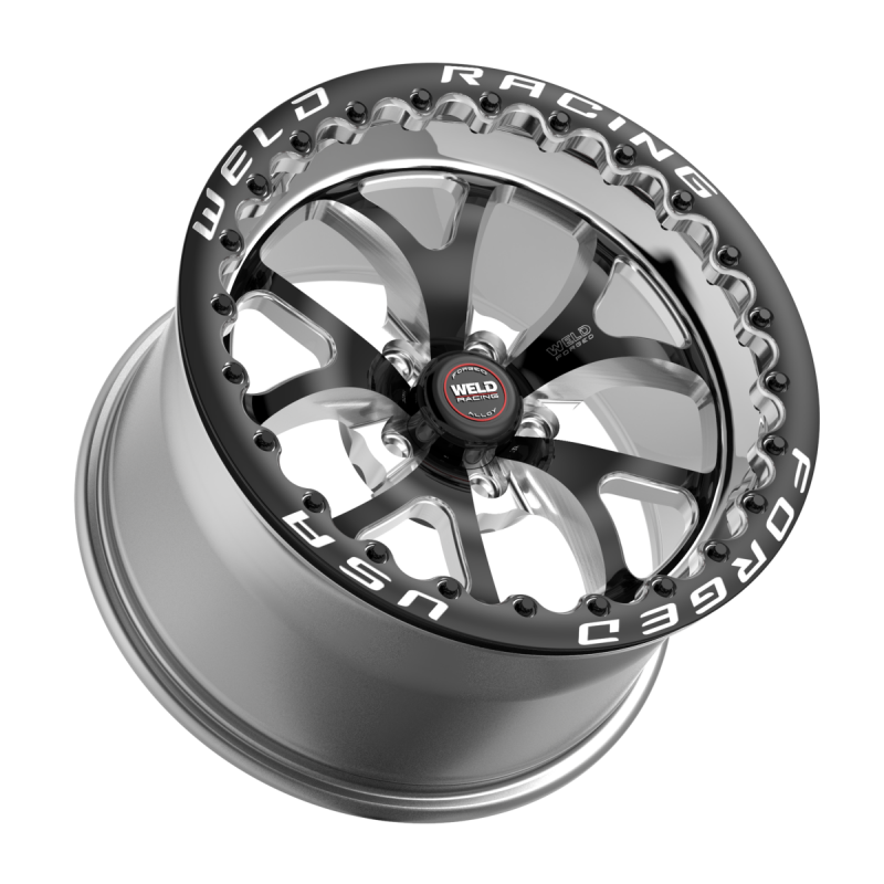 Weld S76 Beadlock 17x10/5x115/5.2 BS/3.18 HB - Black Center - Polished Shell - Black SBL Wheel