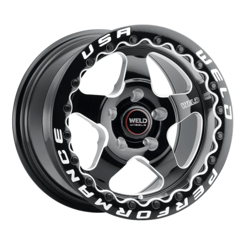 Weld S904 17x10 Ventura Beadlock 5x139.7 ET38 BS7.00 Gloss Black MIL Dia 78.1