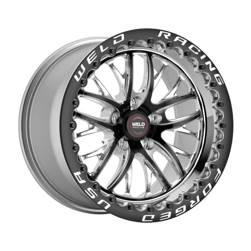 Weld S82 Beadlock 17x10/5x120.65/8.3 BS/3.18 HB - Black Center - Polished Shell - Black SBL Wheel