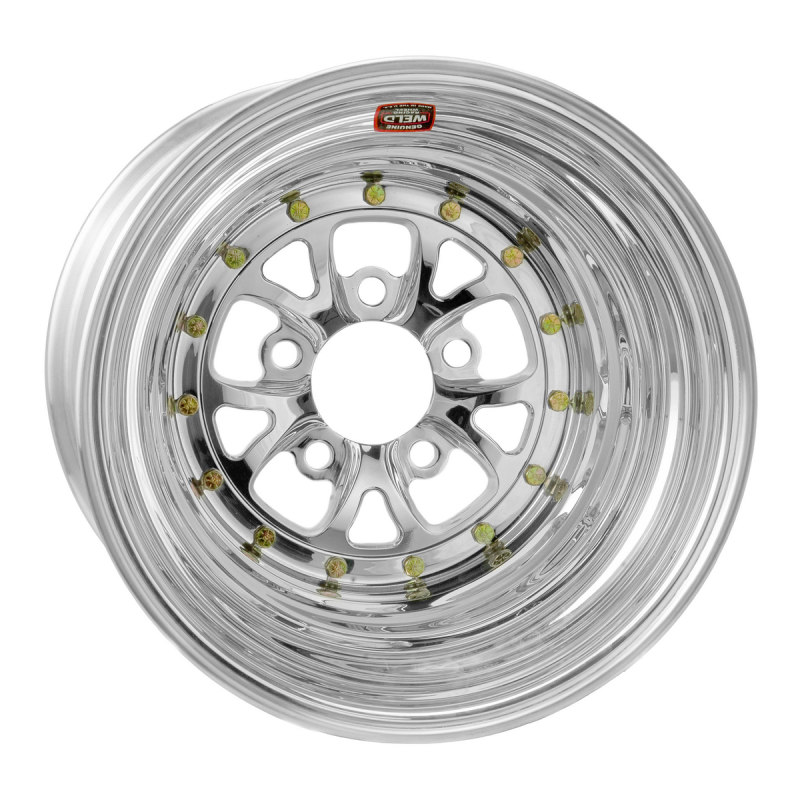 Weld V-Series 15x9 / 5x4.75 / 4 BS / 3.18 HB - Polished Center - Polished Shell - Non-BL Wheel