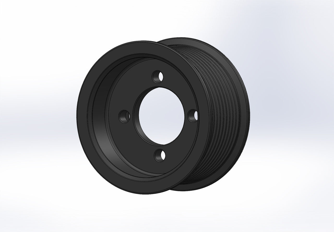 3.50" 10 Rib ZPE GripTec® 2pc Edelbrock TVS L3 Black Pulley Only