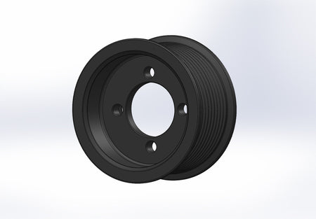 3.50" 10 Rib ZPE GripTec® 2pc Edelbrock TVS L3 Black Pulley Only
