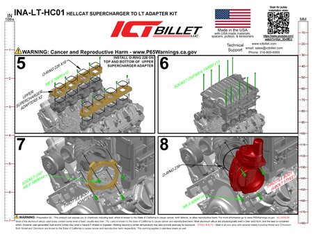 Hellcat Supercharger to LT Engine Adapter Kit