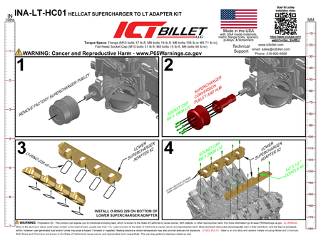 Hellcat Supercharger to LT Engine Adapter Kit