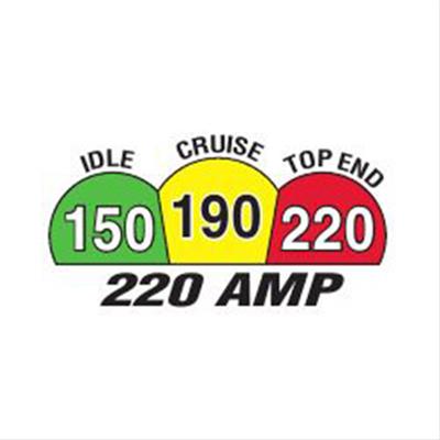 Powermaster High-Amp Alternator - 220AMP - 2 Pin - Black Powder Coated