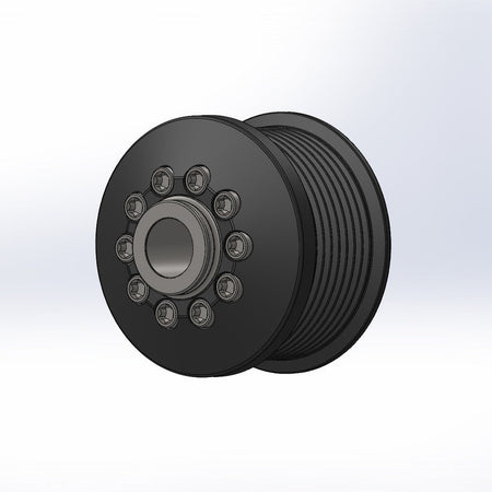 3.00" 8 Rib ZPE GripTec® 2pc MKII LSA L2V Black Pulley & Hub Kit