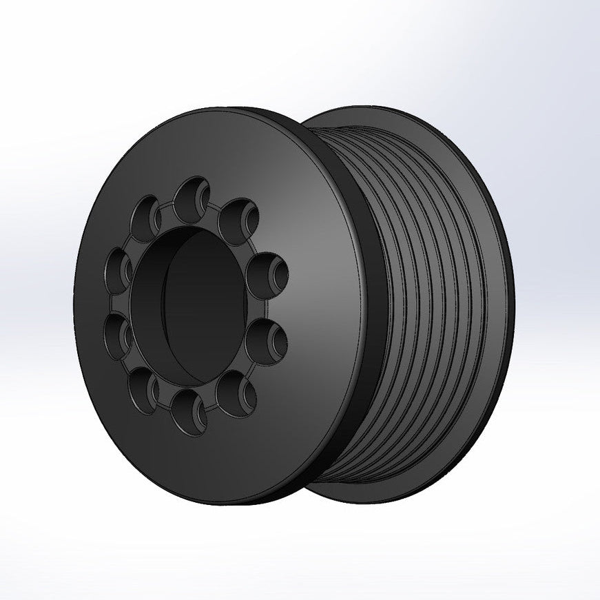 2.75" 8 Rib ZPE GripTec® 2pc MKII LSA L2V Black Pulley & Hub Kit