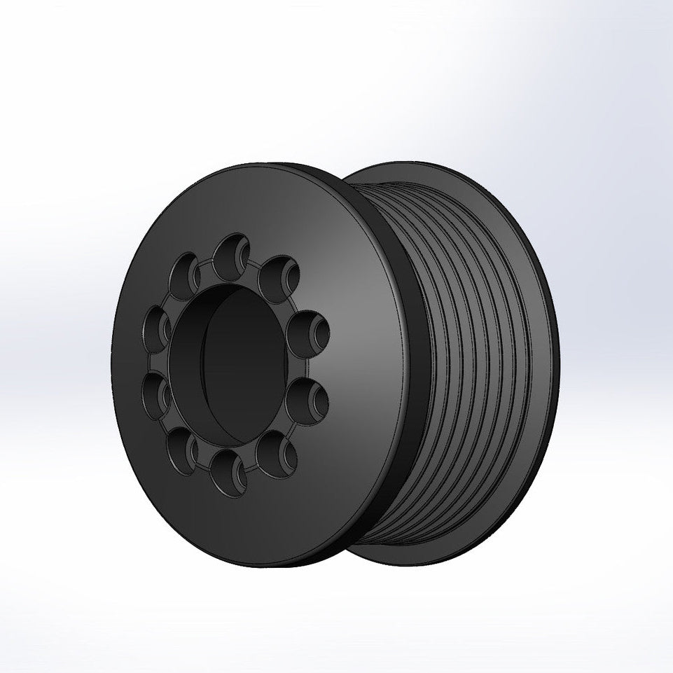 3.10" 8 Rib ZPE GripTec® 2pc MKII LSA L2V Black Pulley & Hub Kit