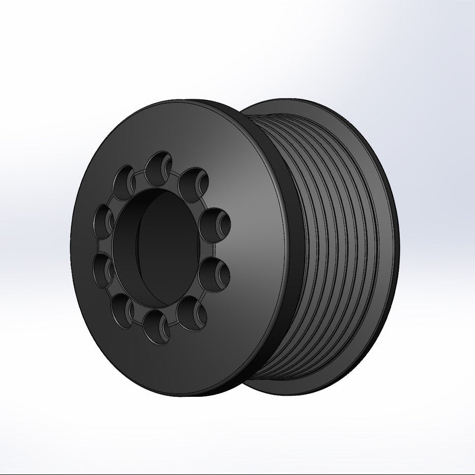3.00" 8 Rib ZPE GripTec® 2pc MKII LSA L2V Black Pulley & Hub Kit