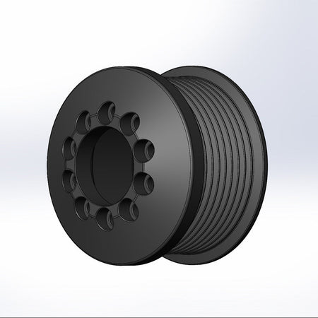 3.00" 8 Rib ZPE GripTec® 2pc MKII LSA L2V Black Pulley & Hub Kit